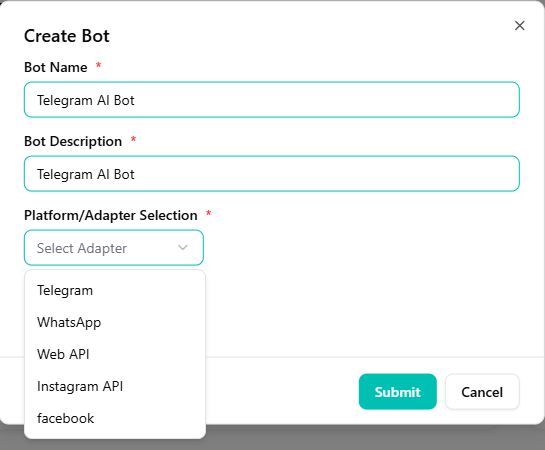 Creating Telegram Bot Integration